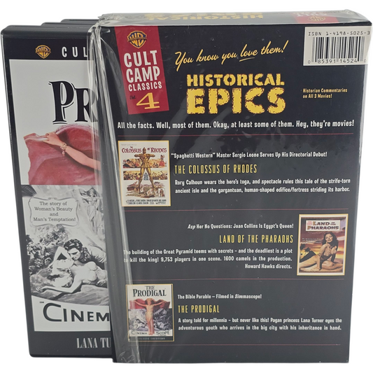 Cult Camp Classics Vol. 4 – Historical Epics DVD - 3 Films - VF + VOST - Warner – Zone 1