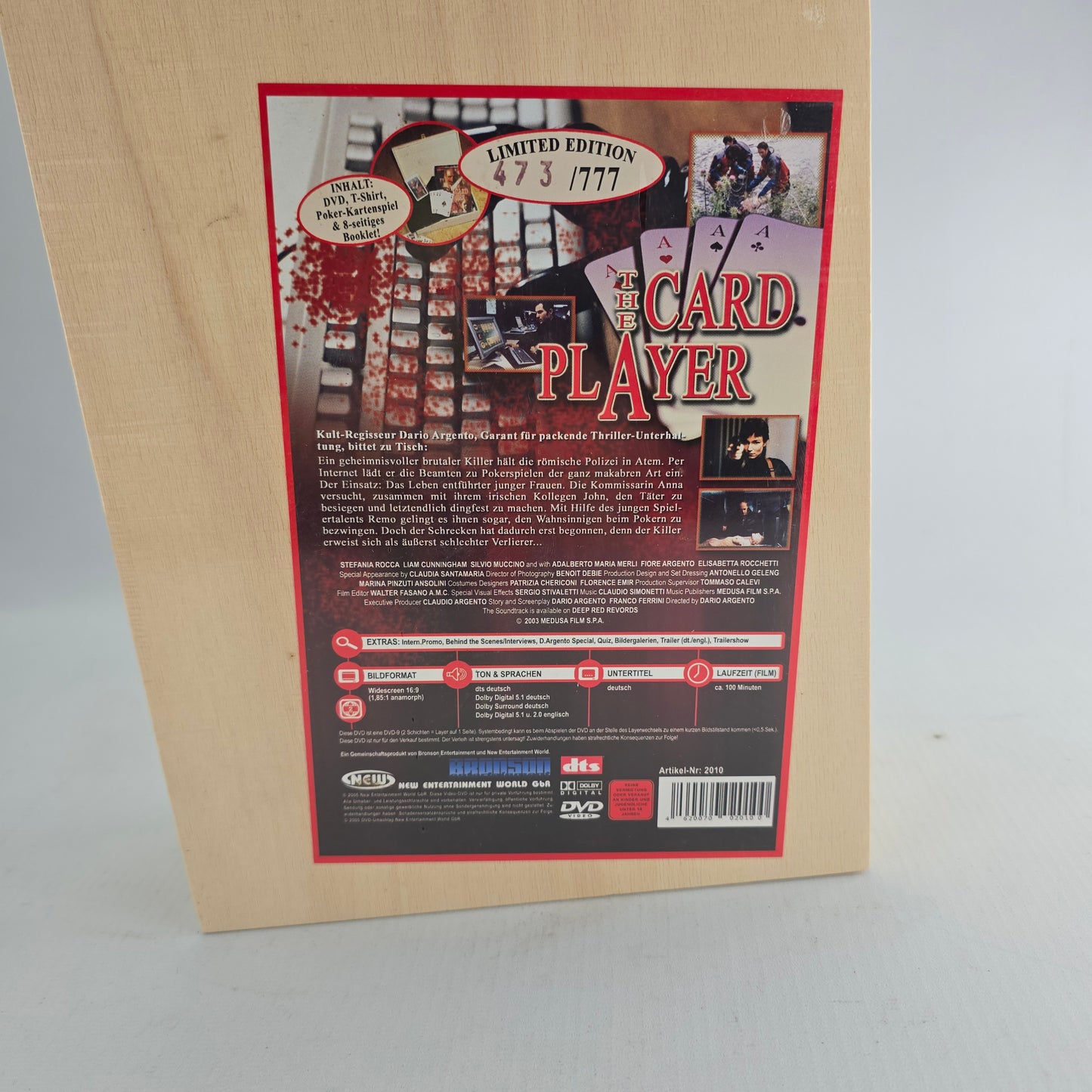 The Card Player Coffret  DVD Special Uncut Edt - Bois - Numéroté  Zone B