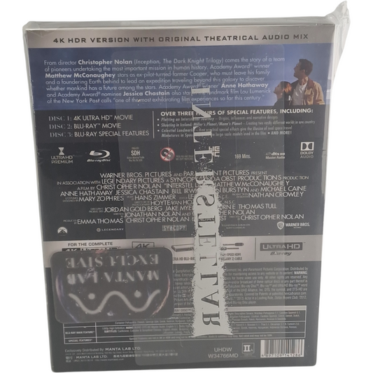 Interstellar 4 K UHD+Blu-ray Steelbook Lenticulaire Mantalab 1000Ex Numérotée Libre