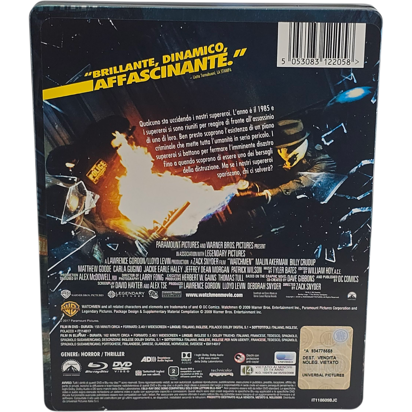 Watchmen 2019 Steelbook Blu-ray + DVD Zack Snyder, Zone B