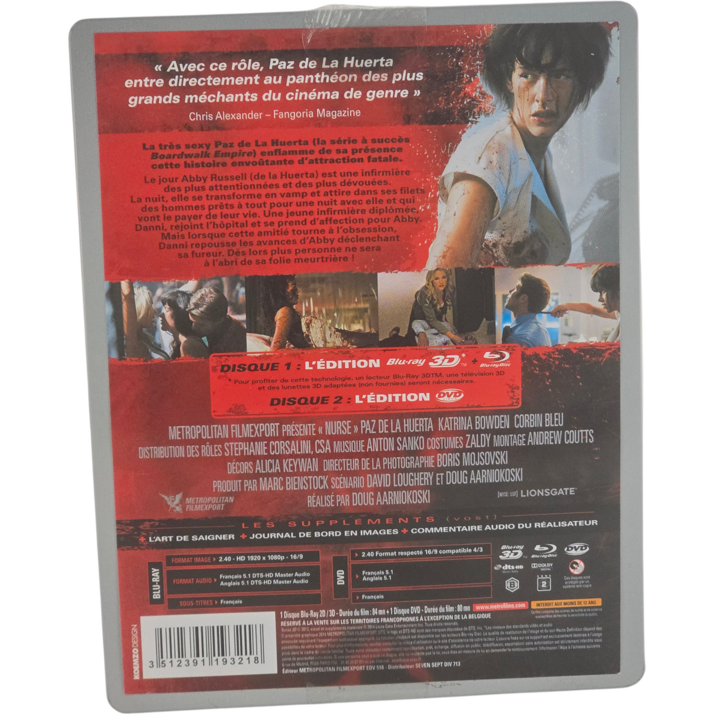 Nurse Steelbook Blu-ray 3D + Blu-ray + DVD Paz de la Huerta Zone B -18