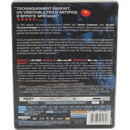 Terminator 2 : Judgment Day - SteelBook 4K Ultra HD + Blu-ray 3D + Blu-ray - Visuel 3