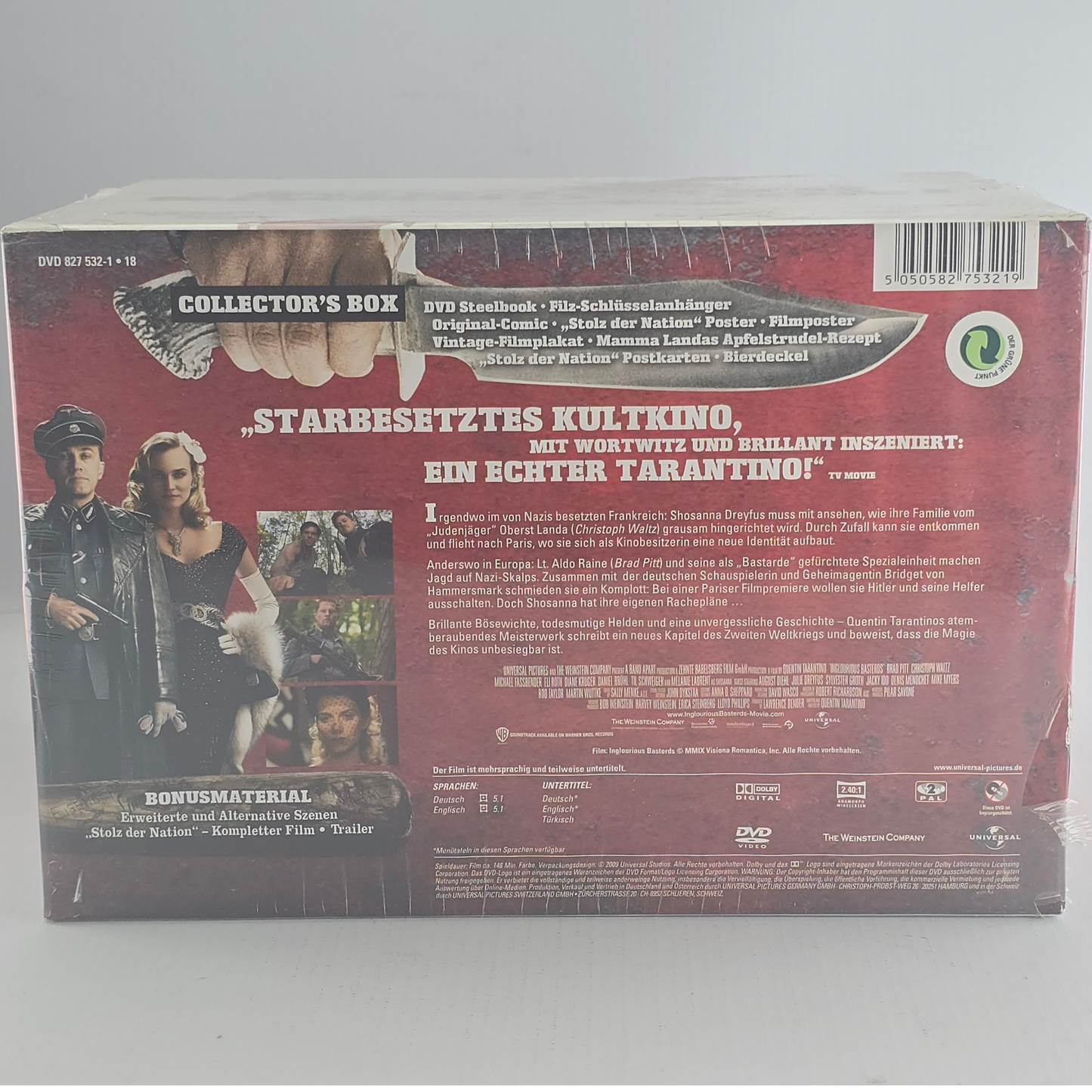 Inglourious Basterds  Collector’s Box DVD SteelBook Embossé + goodies Zone B