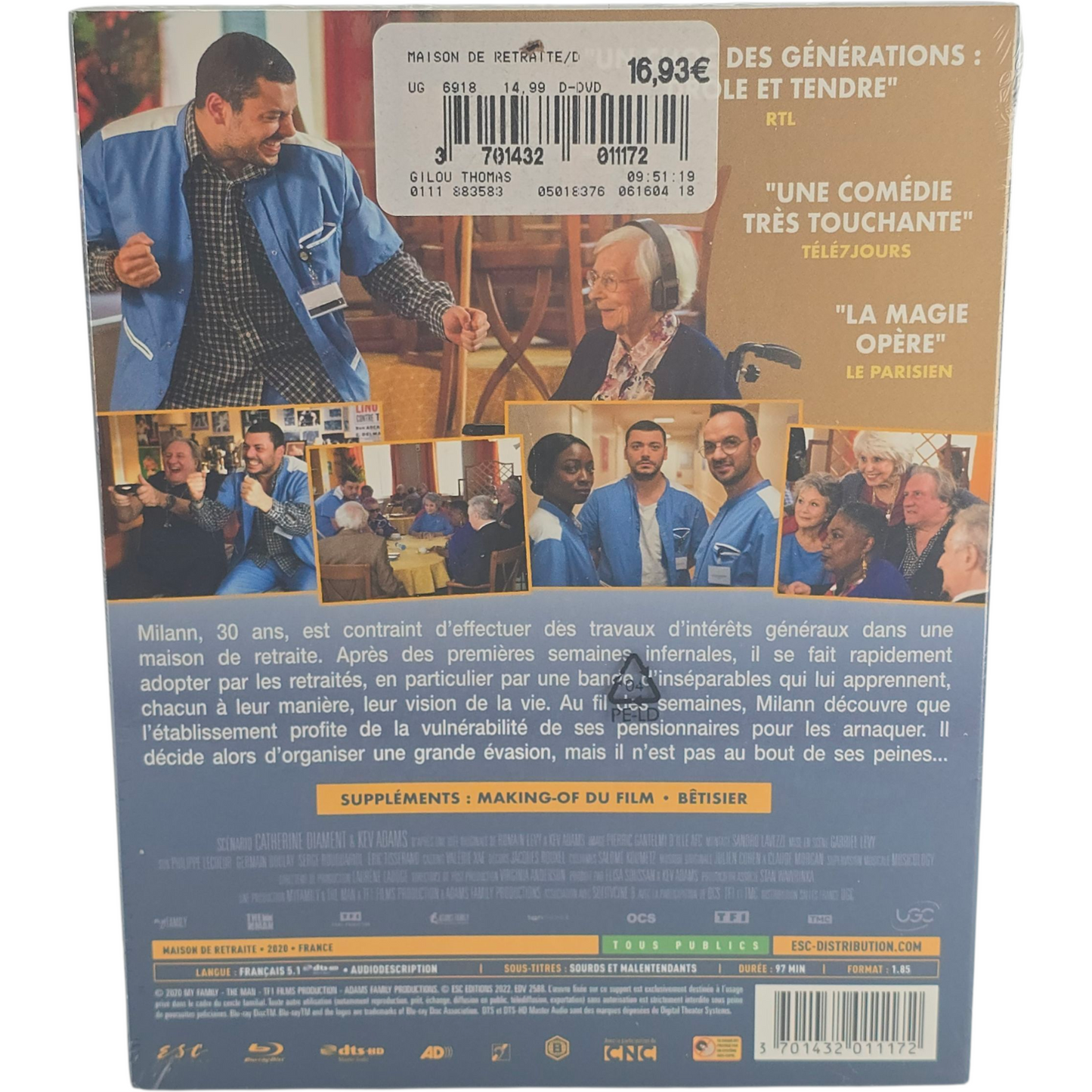 Maison De Retraite Blu-ray Kev Adams - Gérard Depardieu  B
