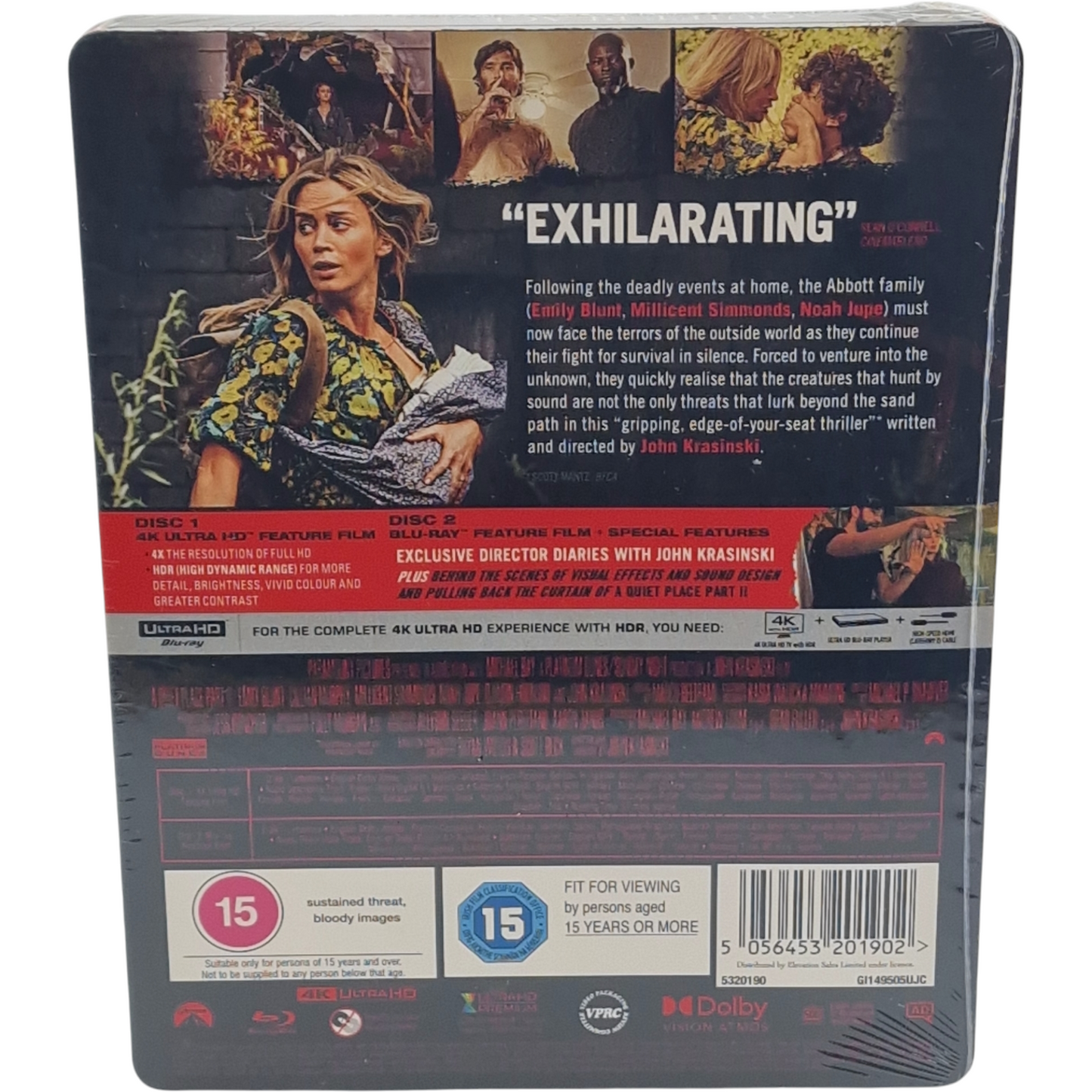 A Quiet Place Part II SteelBook 4K Ultra HD + Blu-ray Édition limitée Region B