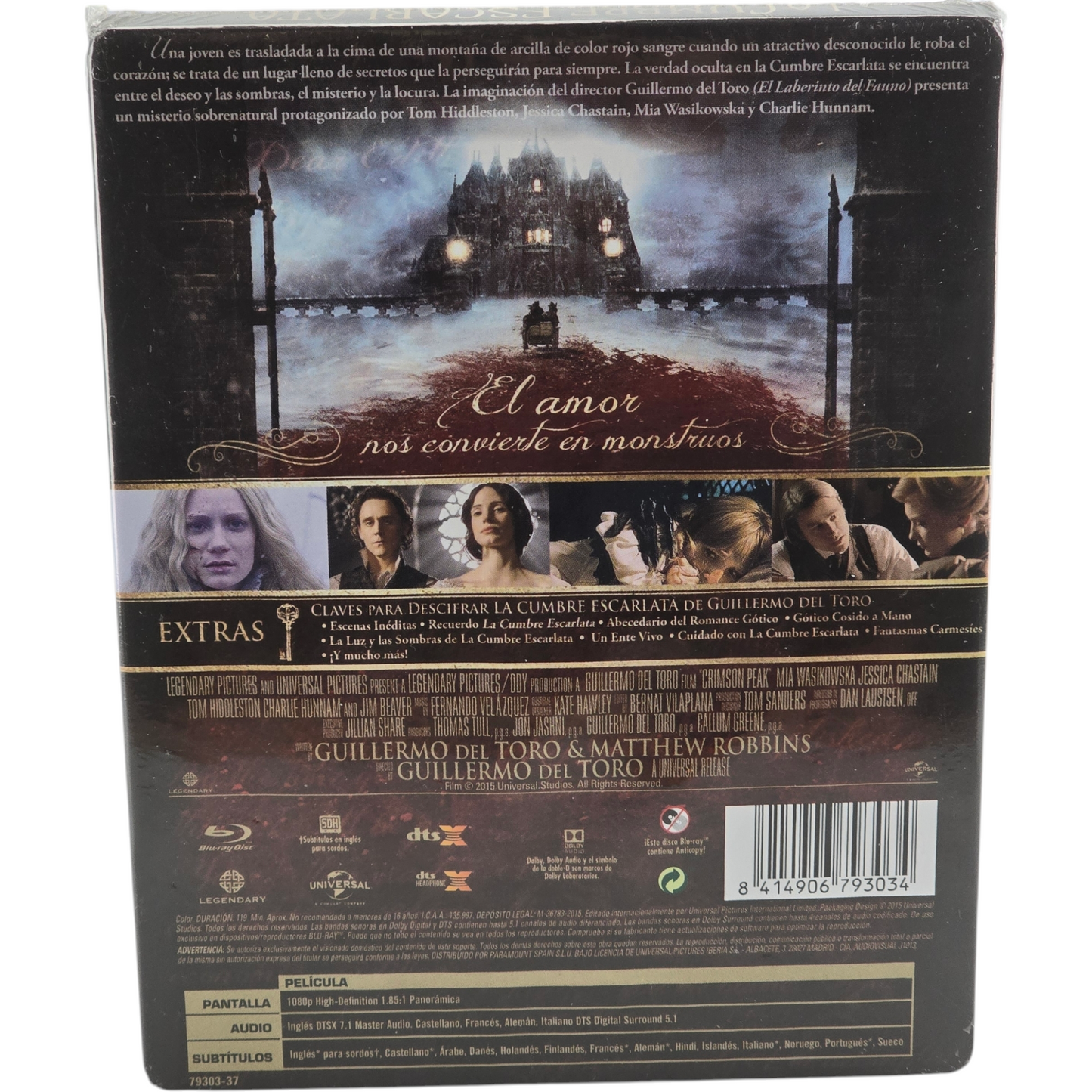 Crimson Peak SteelBook Blu-ray La Cumbre Escarlata Fnac Espagne Exclusive Zone B