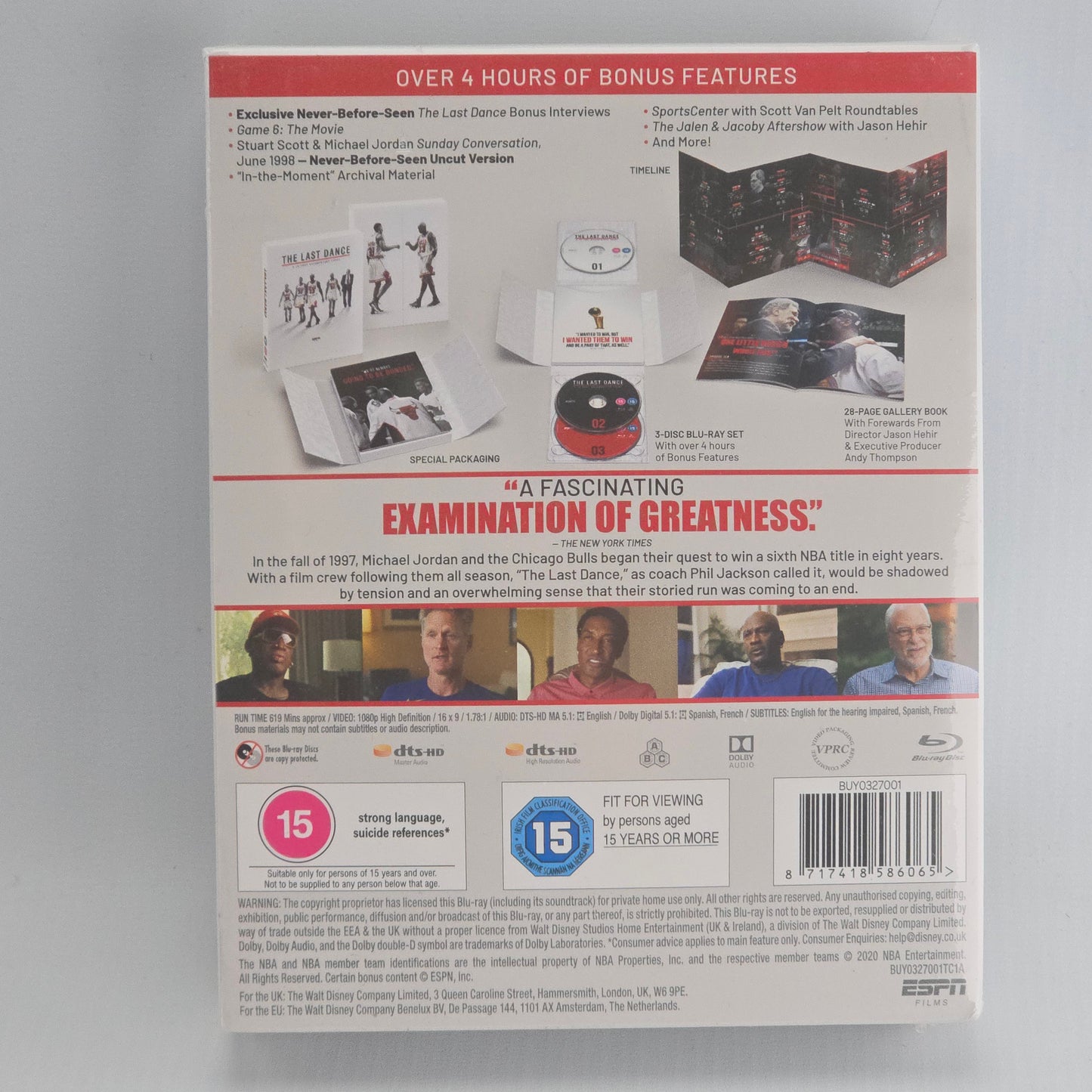The Last Dance  Blu-ray DigiPack Zavvi Ltd Collector Michael Jordan Disney Libre