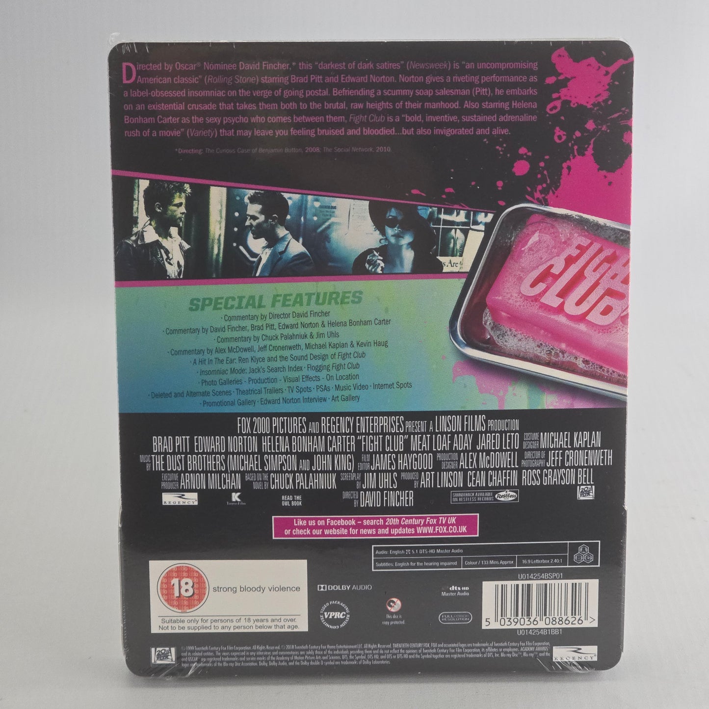 Fight Club SteelBook Blu-ray Zavvi édtion Lmtd Brad Pitt, Edward Norton Zone B