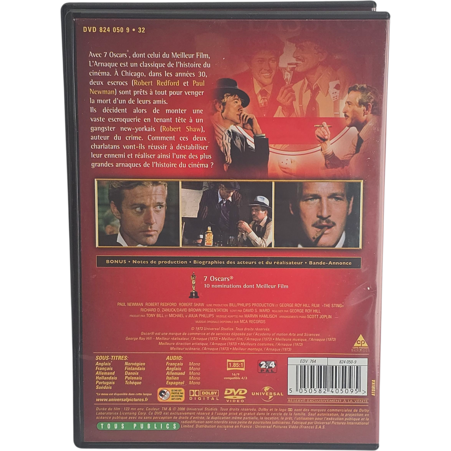 Robert Redford Collection DVD L'arnaque, 3 jours du condor, Out of Africa Region 2