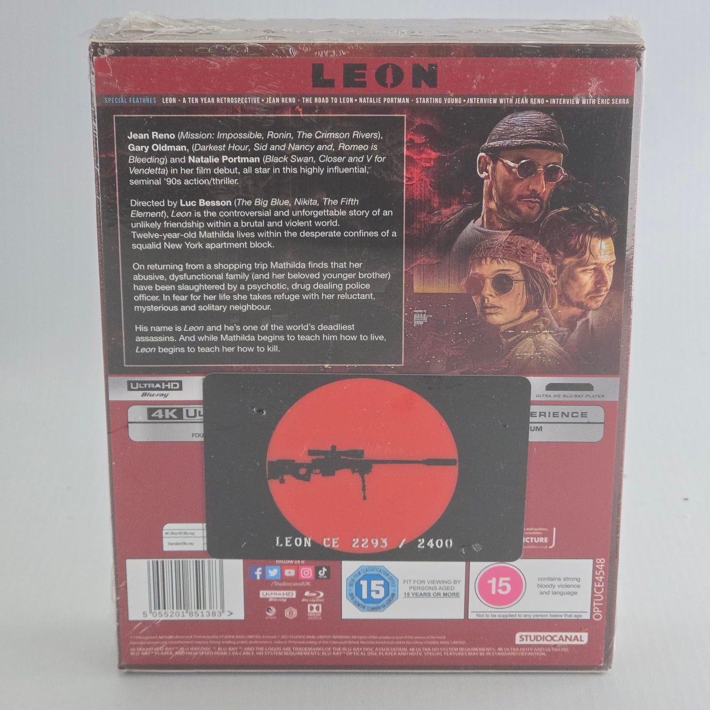 Leon Director's Cut 4K Ultra HD + Blu-ray SteelBook Zavvi Collector Numérotée B