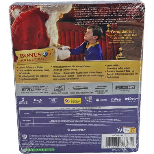 The Polar Express 2004 SteelBook  4K Ultra HD + Blu-ray  Tom Hanks Zone B