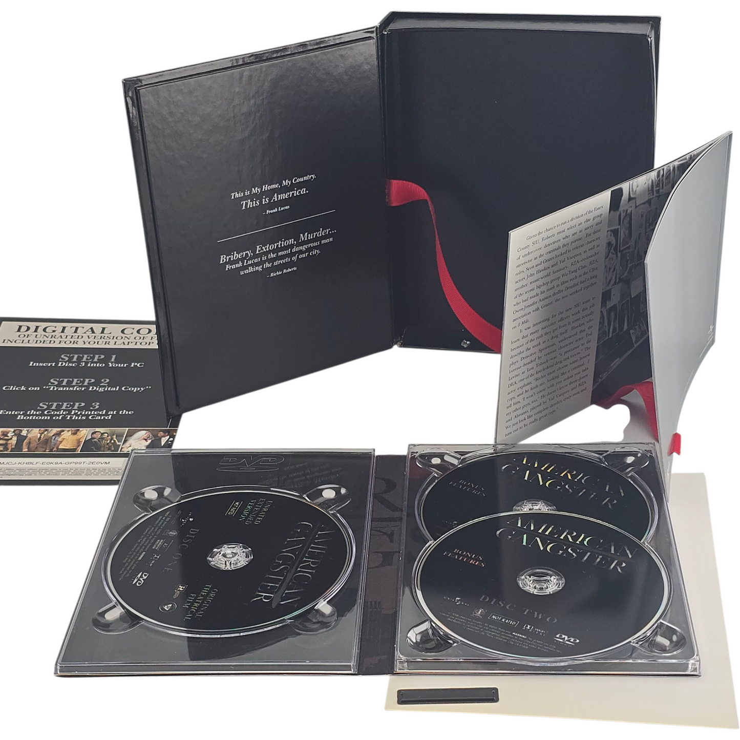 American Gangster DVD DigiPack 3 Disc Collector's  Ridley Scott -18 Zone 1