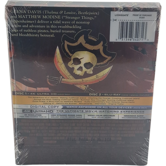 Cutthroat Island - L’Île aux Pirates - SteelBook 4K Ultra HD + Blu-ray - Visuel 3