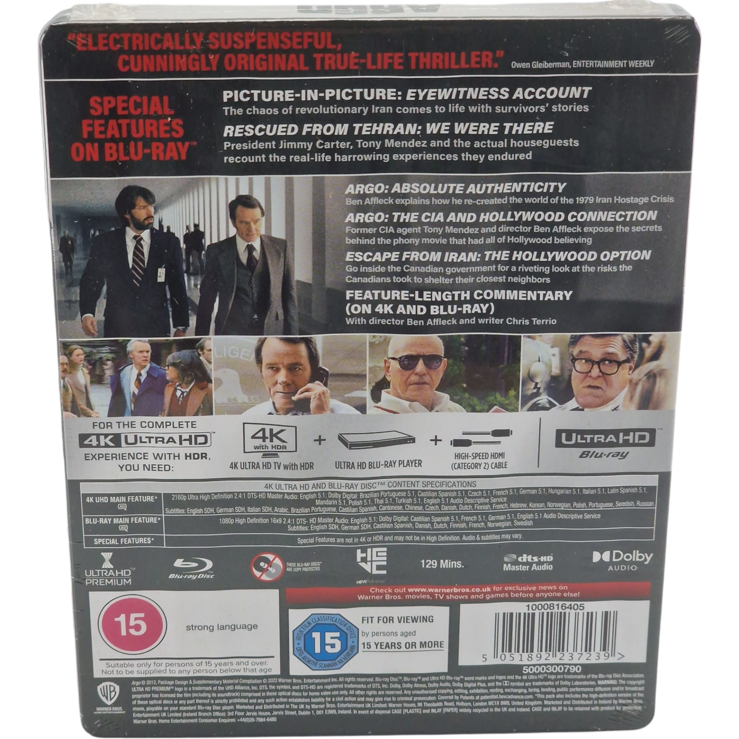 Argo SteelBook 4K Ultra HD + Blu-ray Zavvi Exclusif  Ben Affleck limité Libre