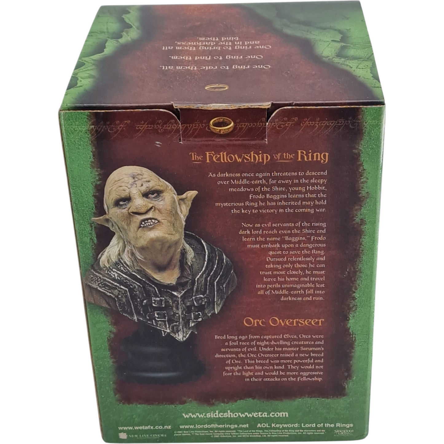 Seigneur des Anneaux Buste Resine Orc Overseer Sideshow Weta  Polystone 1/4