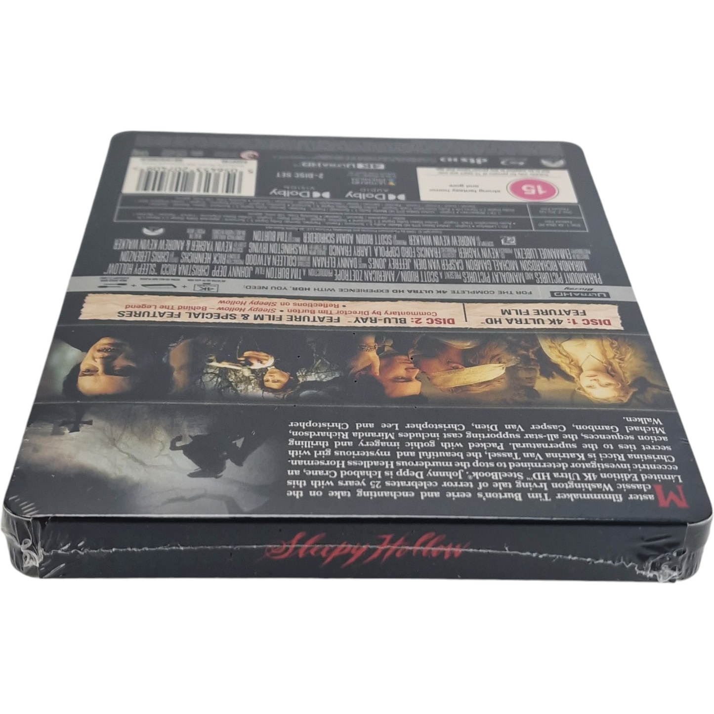 Sleepy Hollow 4K Ultra HD + Blu-ray Steelbook Johnny Depp Tim Burton 2024 Zone B
