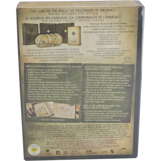 The Lord of the Rings: The Fellowship of the Ring – Coffret 4 DVD Zone 1