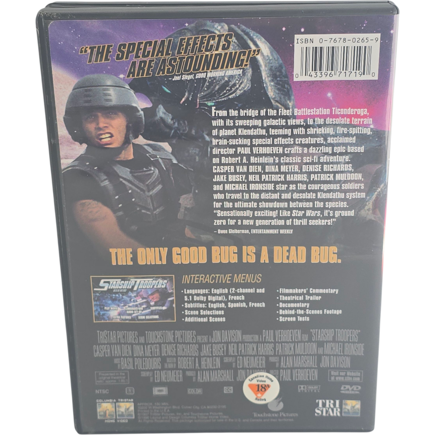 Starship Troopers DVD  Paul Verhoeven Zone 1 Canada Import