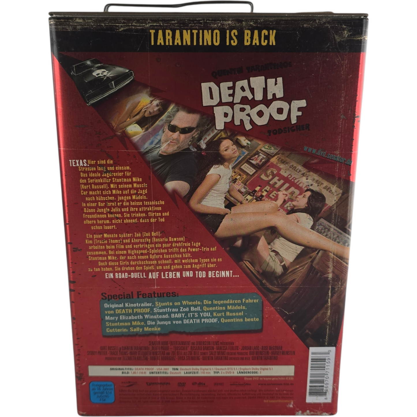Death Proof DVD SteelBook jerrican Metal Box Collector's Quentin Tarantino[-18]Z 1