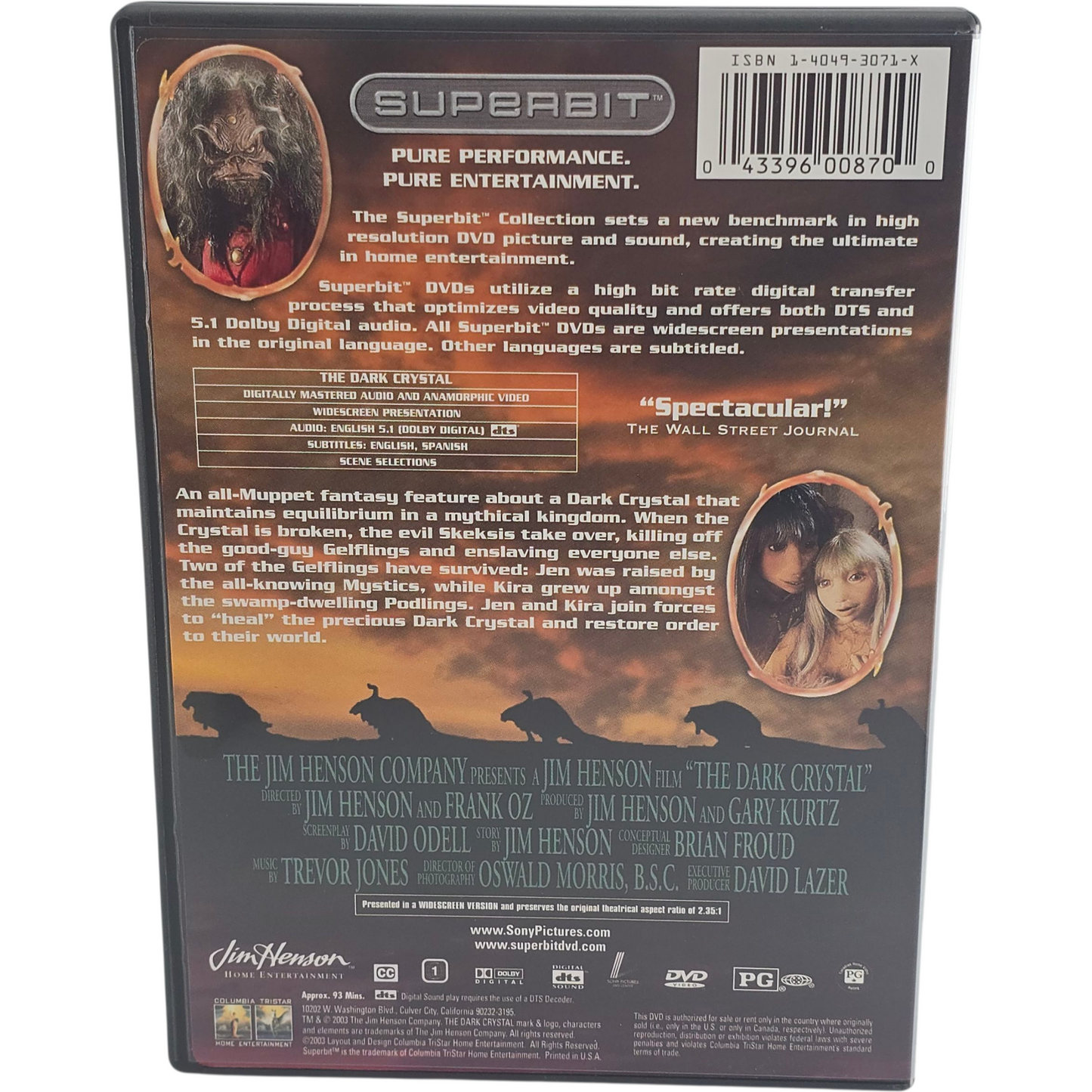 The Dark Crystal DVD Superbit Deluxe Collection Director's Cut Zone 1 US Import