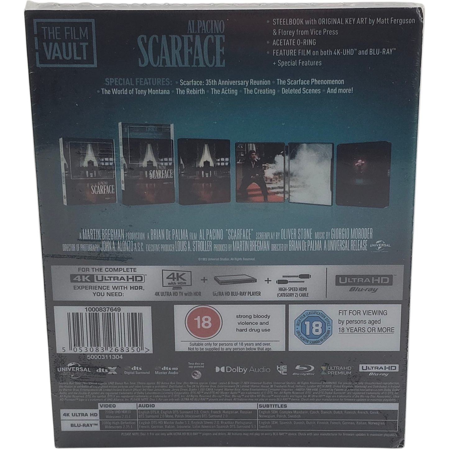 Scarface SteelBook 4K Ultra HD + Blu-ray  the Vault édt Zone B