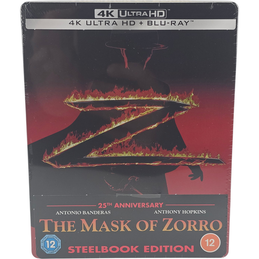 Le Masque de Zorro SteelBook 4K + Blu-ray UK 25e anniversaire Antonio Banderas