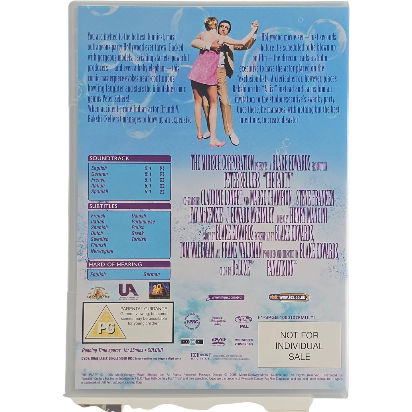 Peter Sellers Collection 6 Films  DVD  Pink Panther +Pussycat? + Party .. Zone 2