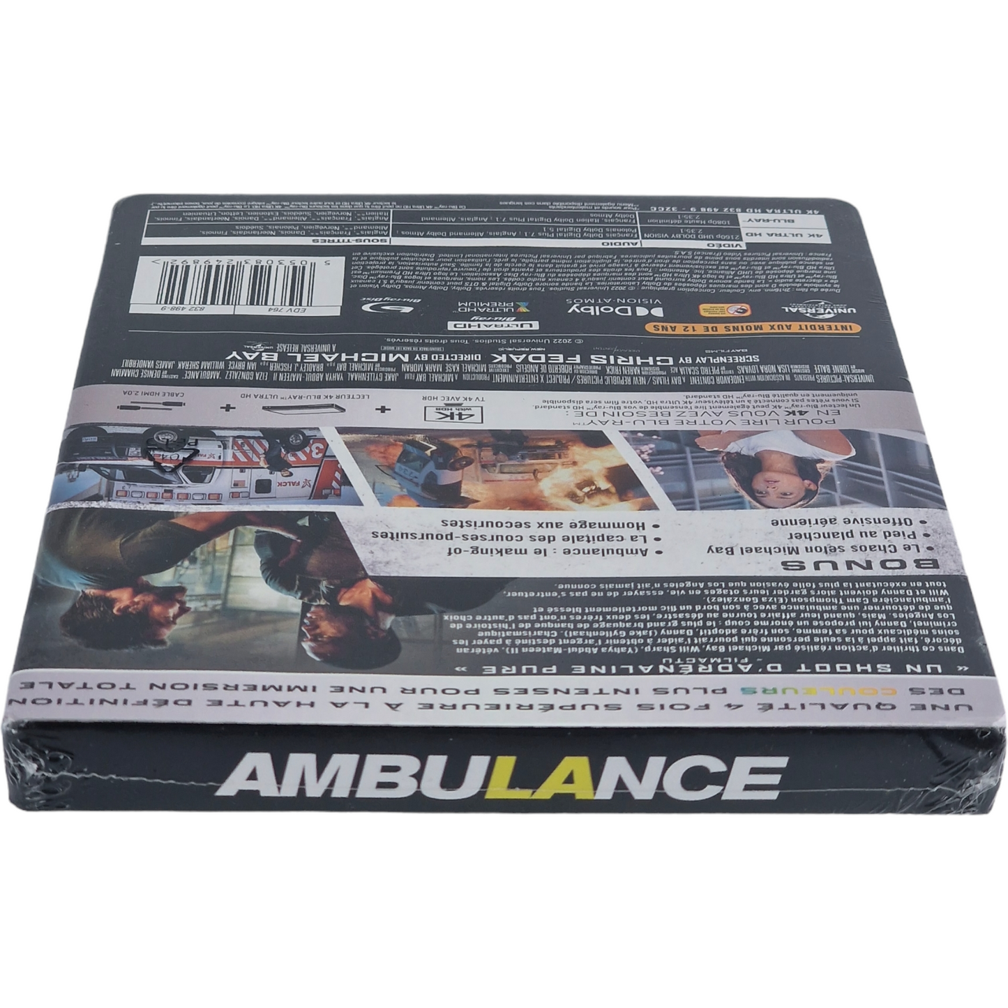 Ambulance 4K Ultra HD + Blu-ray SteelBook Fnac Exclusive Michael Bay Zone Libre