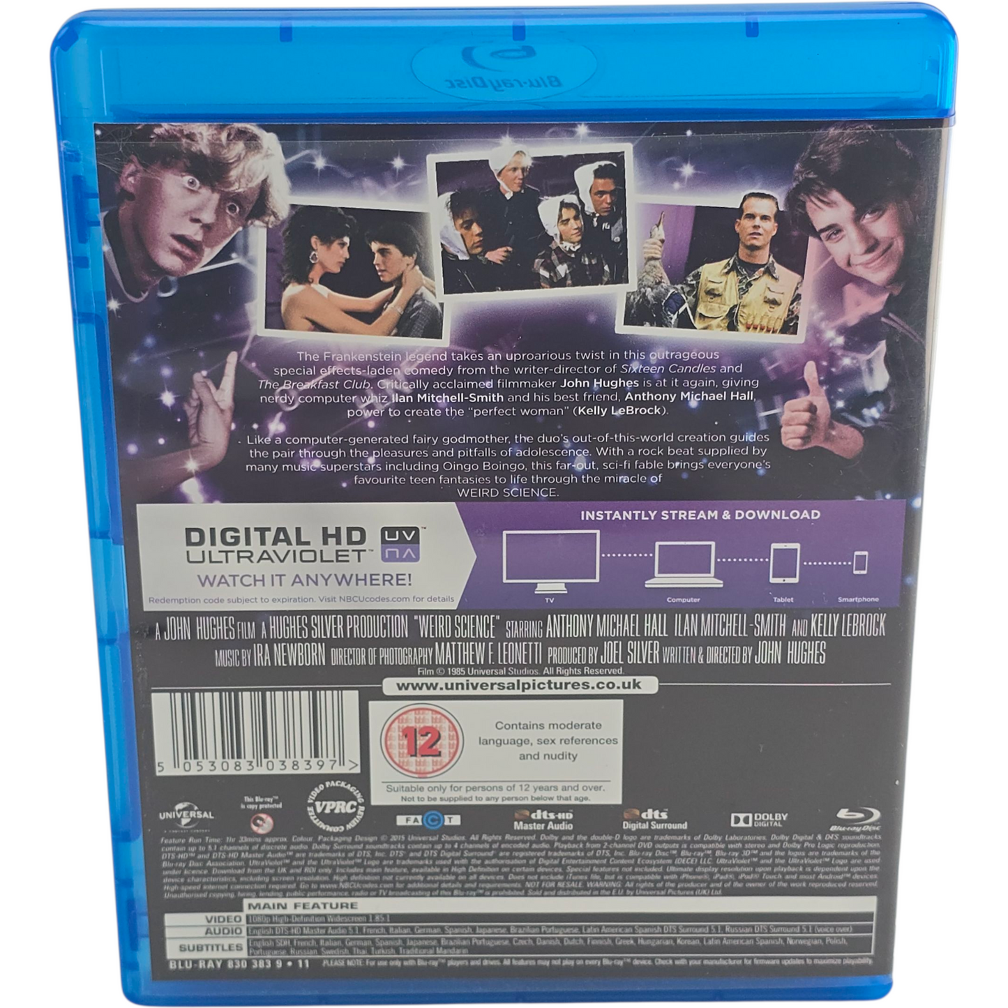 Weird Science Blu-ray 30th Anniversary Edition Kelly Le Brock Zone B