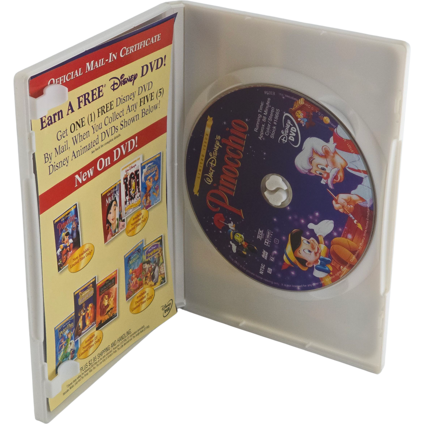 Pinocchio DVD Disney Classic Collection Zone 1 US Import
