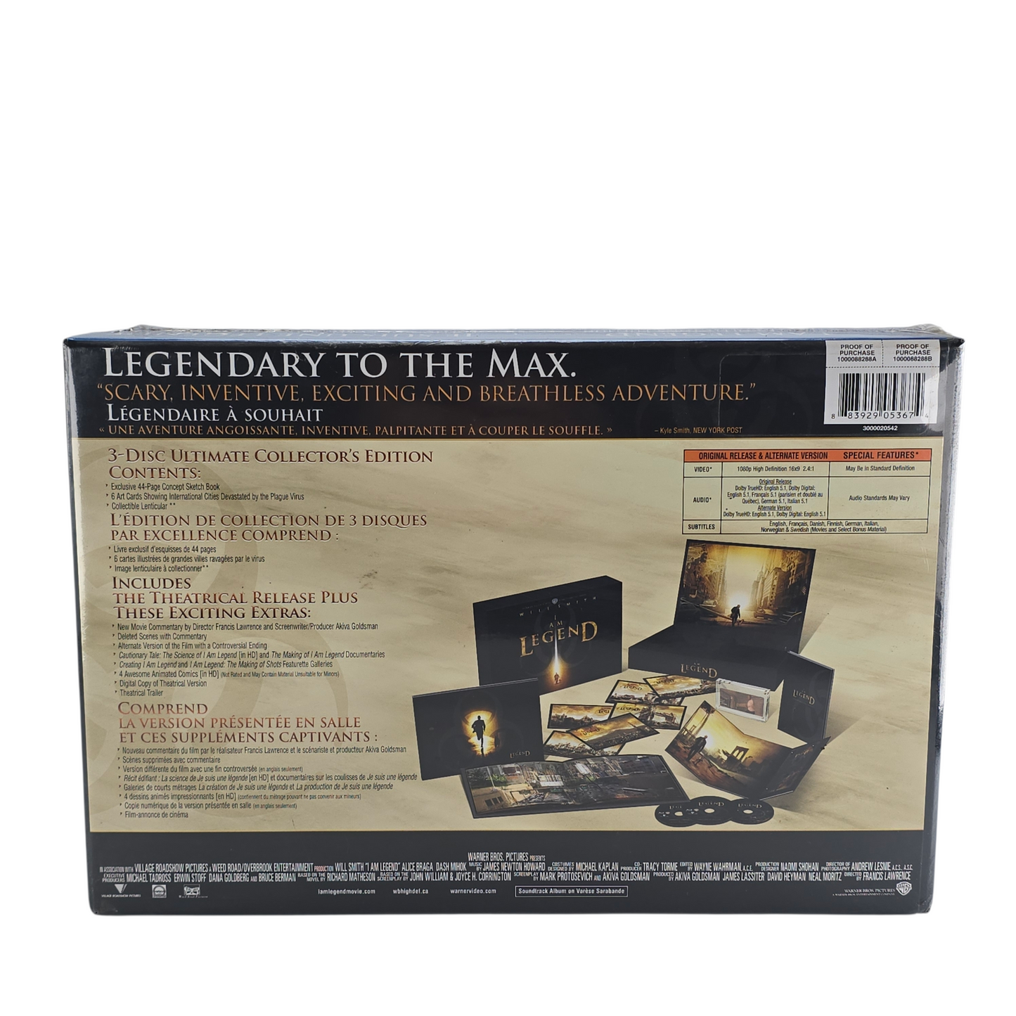 I Am Legend Blu-ray Coffret Ultimate Collector's Edt  Sketch Book Zone A