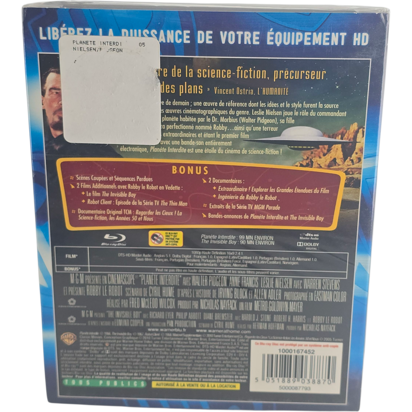 Planète Interdite Blu-ray de Fred Mcleod Wilcox  Walter Pidgeon -Anne Francis B