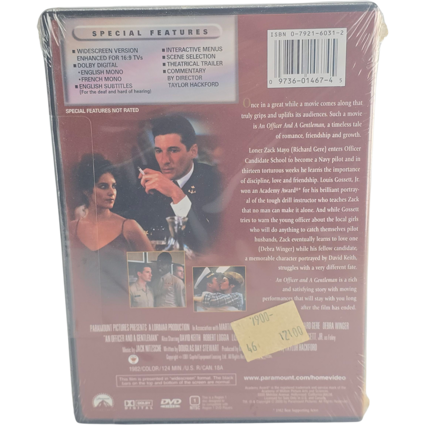 An Officer and a Gentleman DVD  Richard Gere, Debra Winger Zone 1 US Import