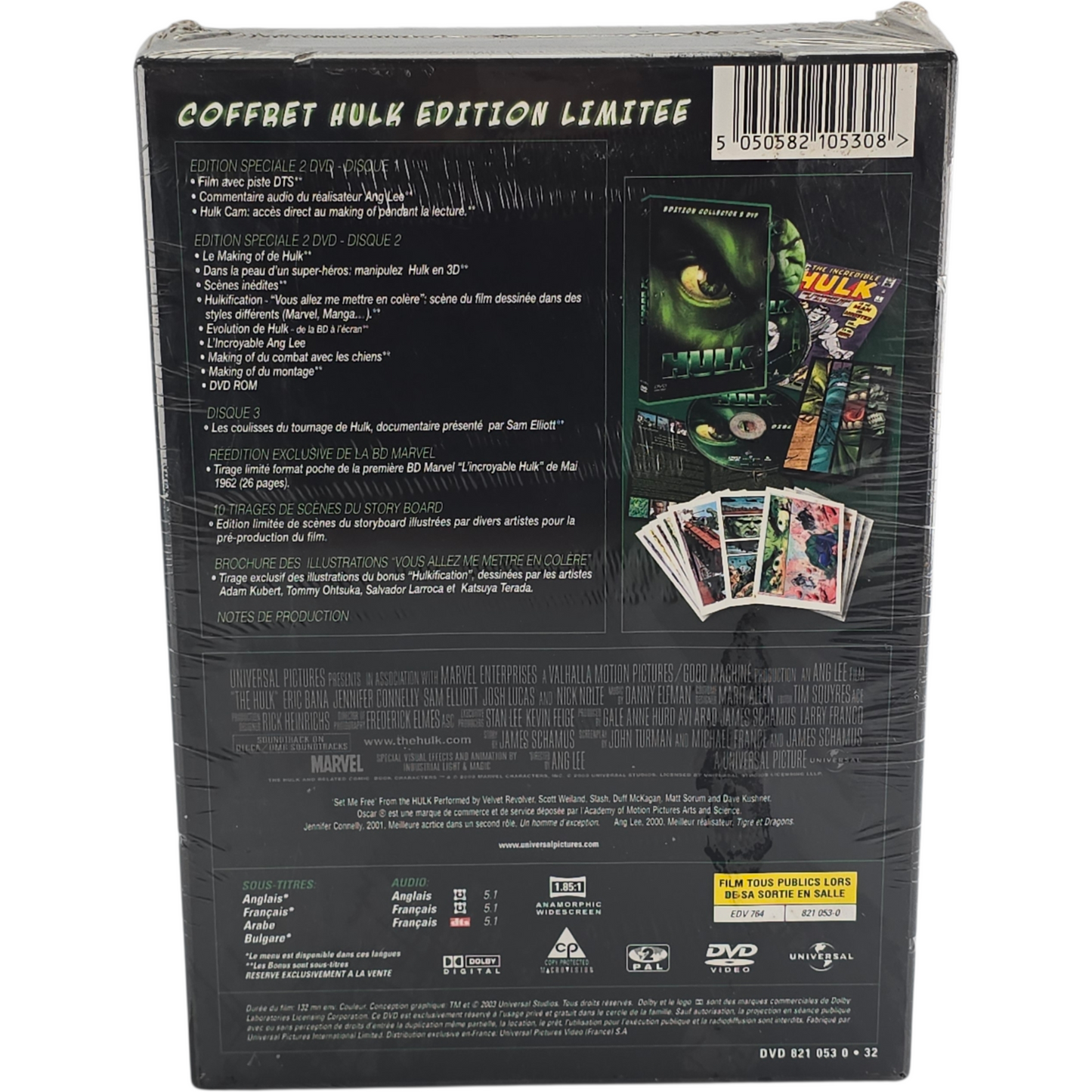 Hulk 3 X DVD Édition Collector Limitée de Ang Lee Collector's Zone B