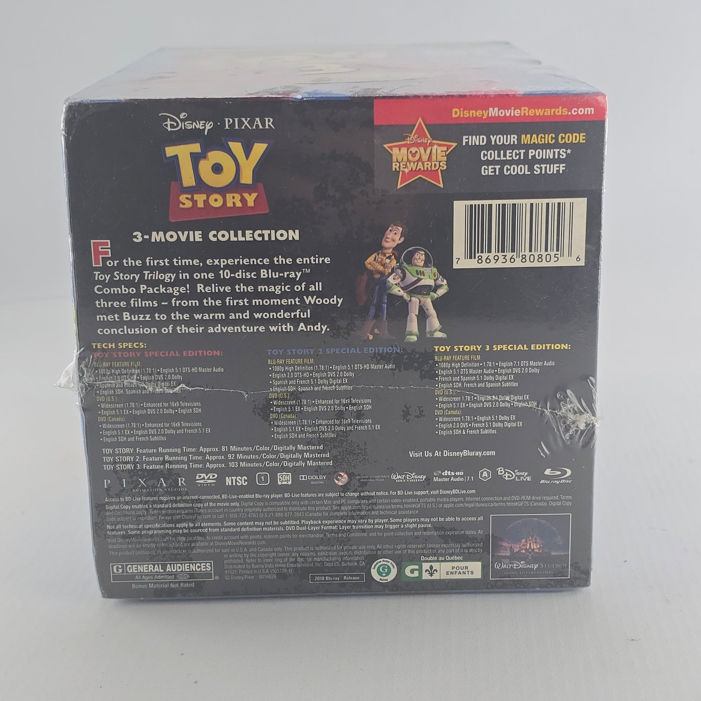 Toy Story Trilogy t Blu-ray + DVD + Ultimate Toy Box Collection  Zone A Disney