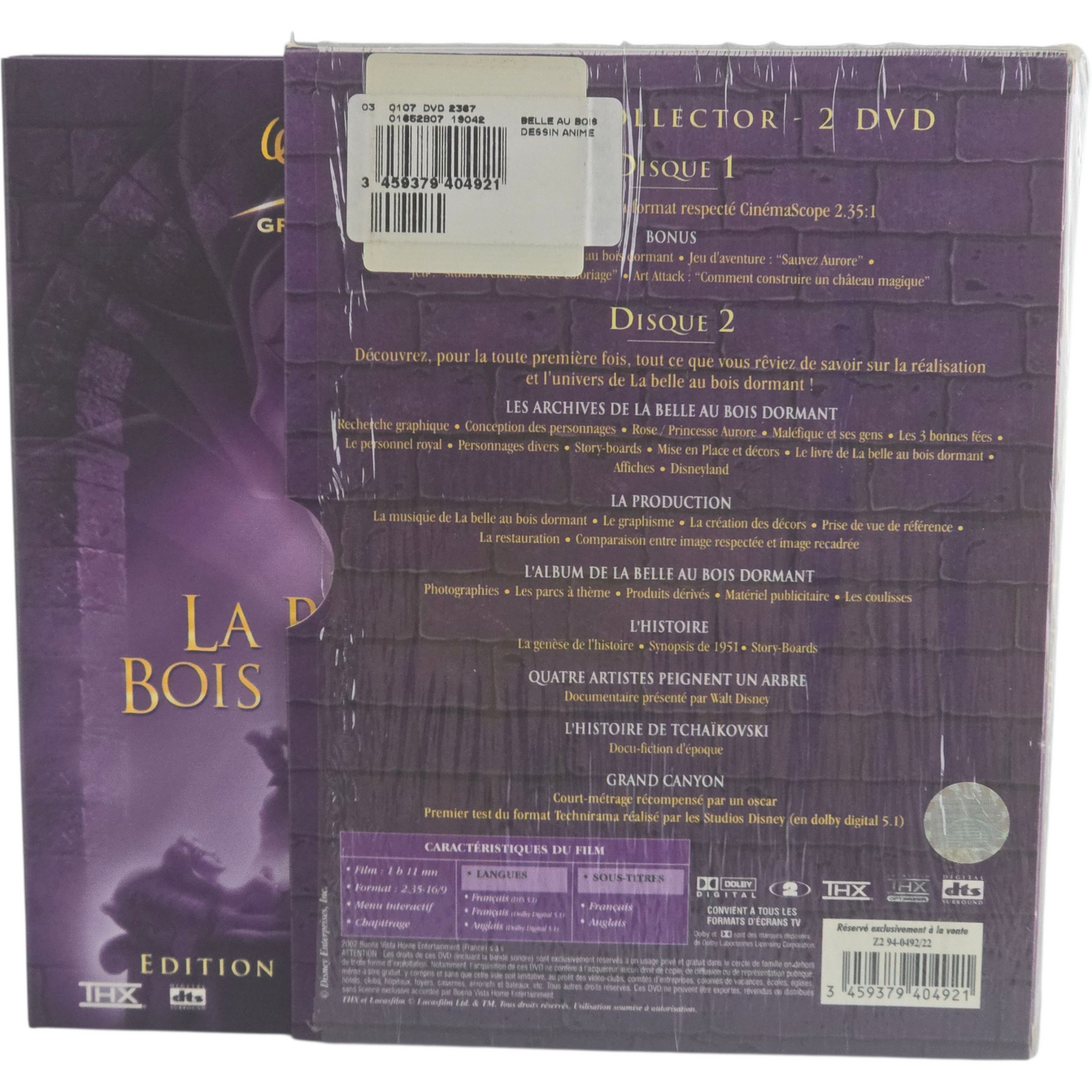 La Belle au Bois Dormant DVD 2 Disques Classic Disney Collection Zone 2