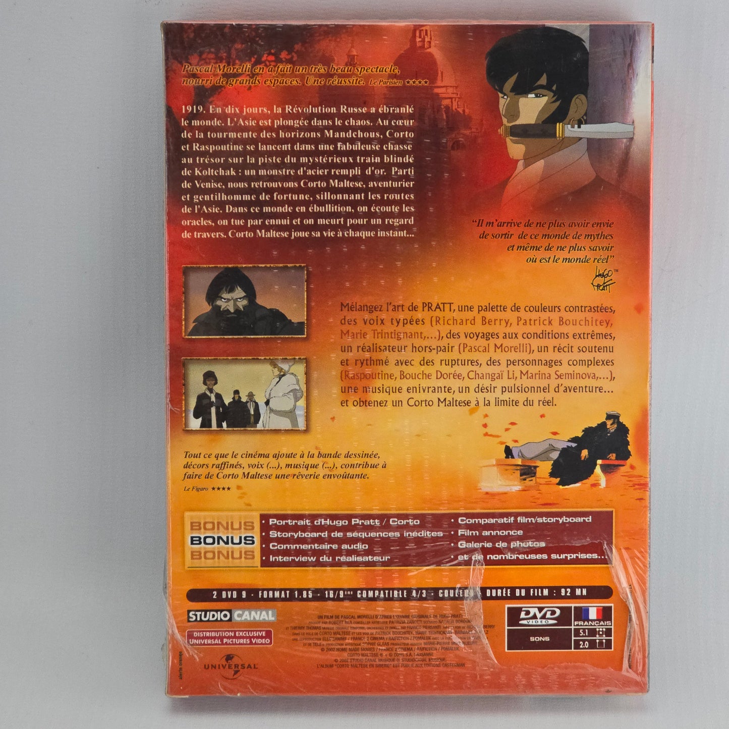 Corto Maltese - La cour secrète des Arcanes 2 X DVD Pascal Morelli  Zone 2