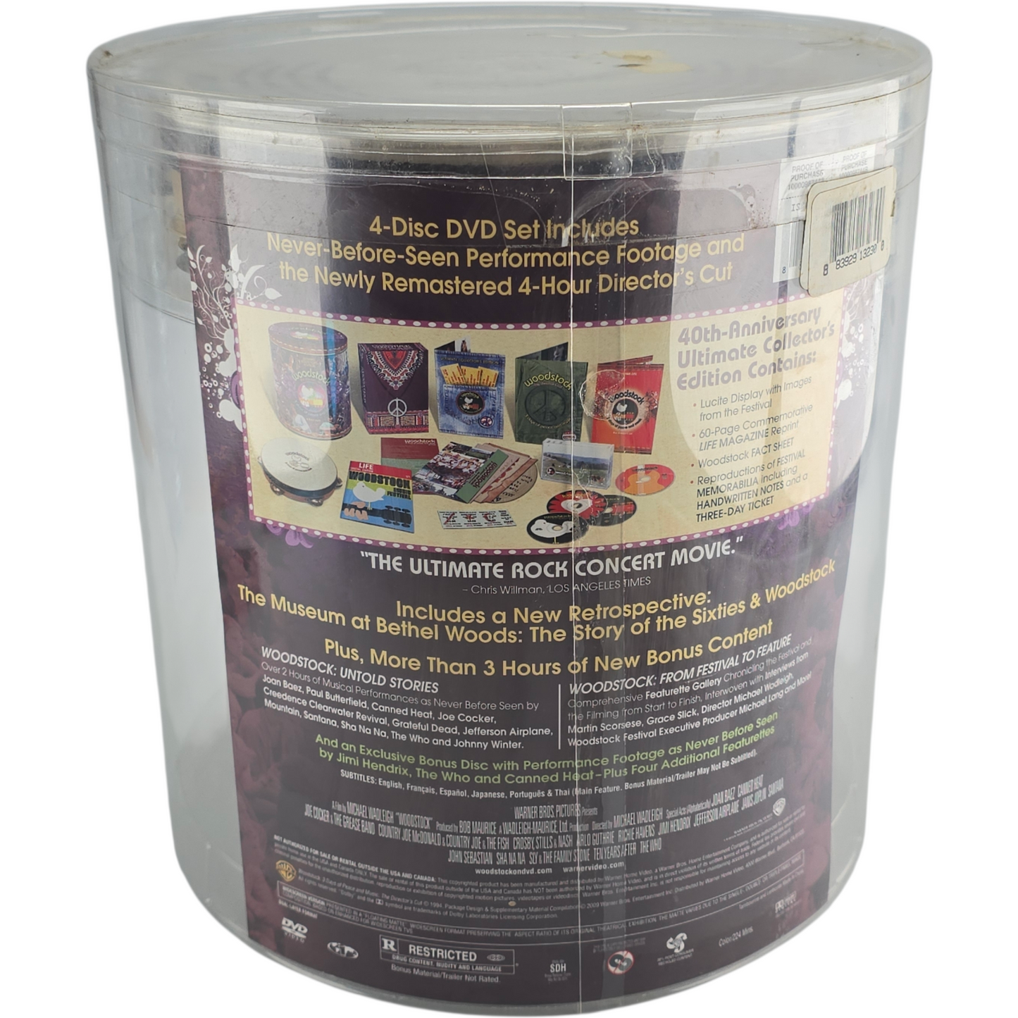 Woodstock DVD Collector's Edt 3 Days of Peace & Music Director's Cut Zone A