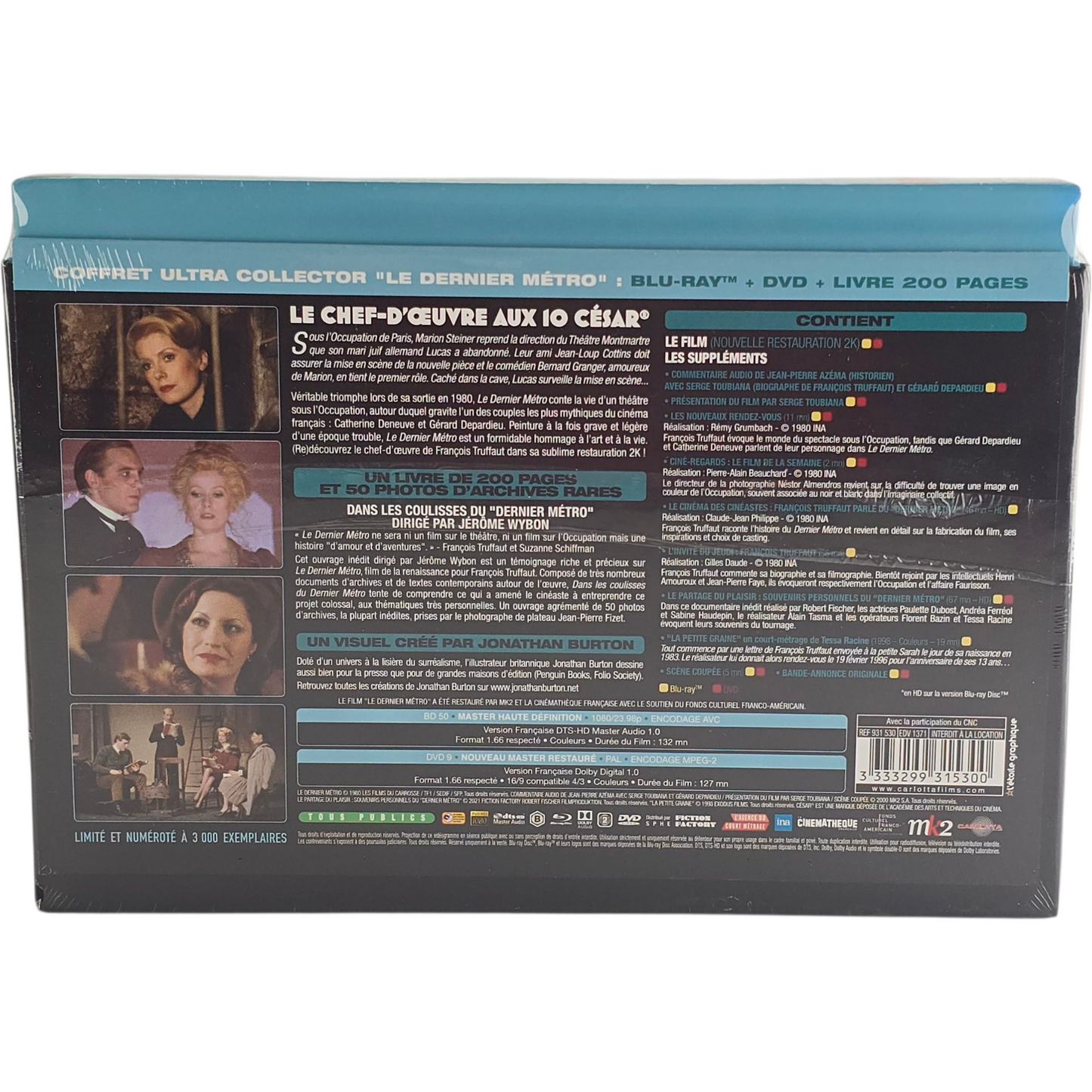 Le Dernier Métro Coffret Ultra Collector Blu-ray + DVD + Livre Zone B