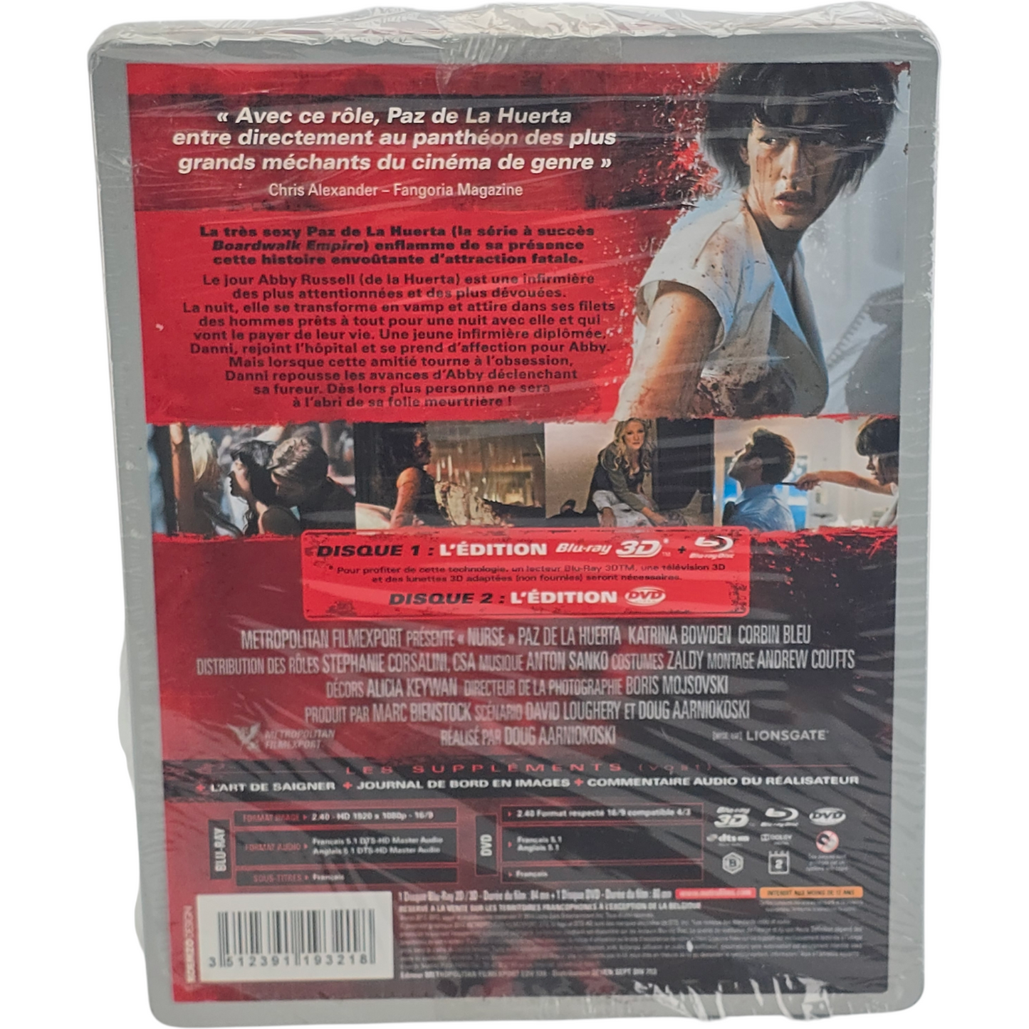 Nurse Steelbook Blu-ray 3D + Blu-ray + DVD Paz de la Huerta Zone B -18