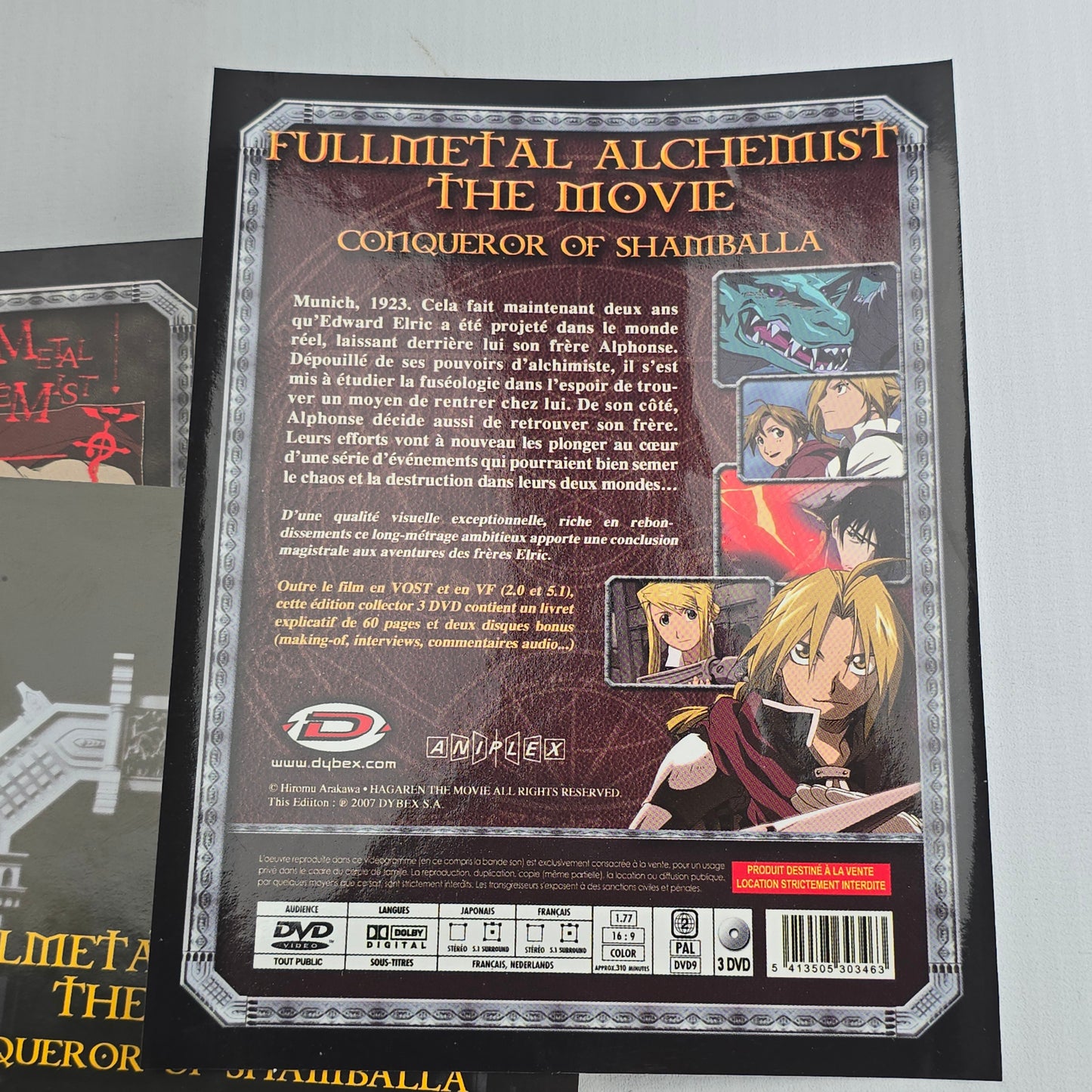 Fullmetal Alchemist : Conqueror Of Shamballa édition Collector 3 X DVD  Zone 2