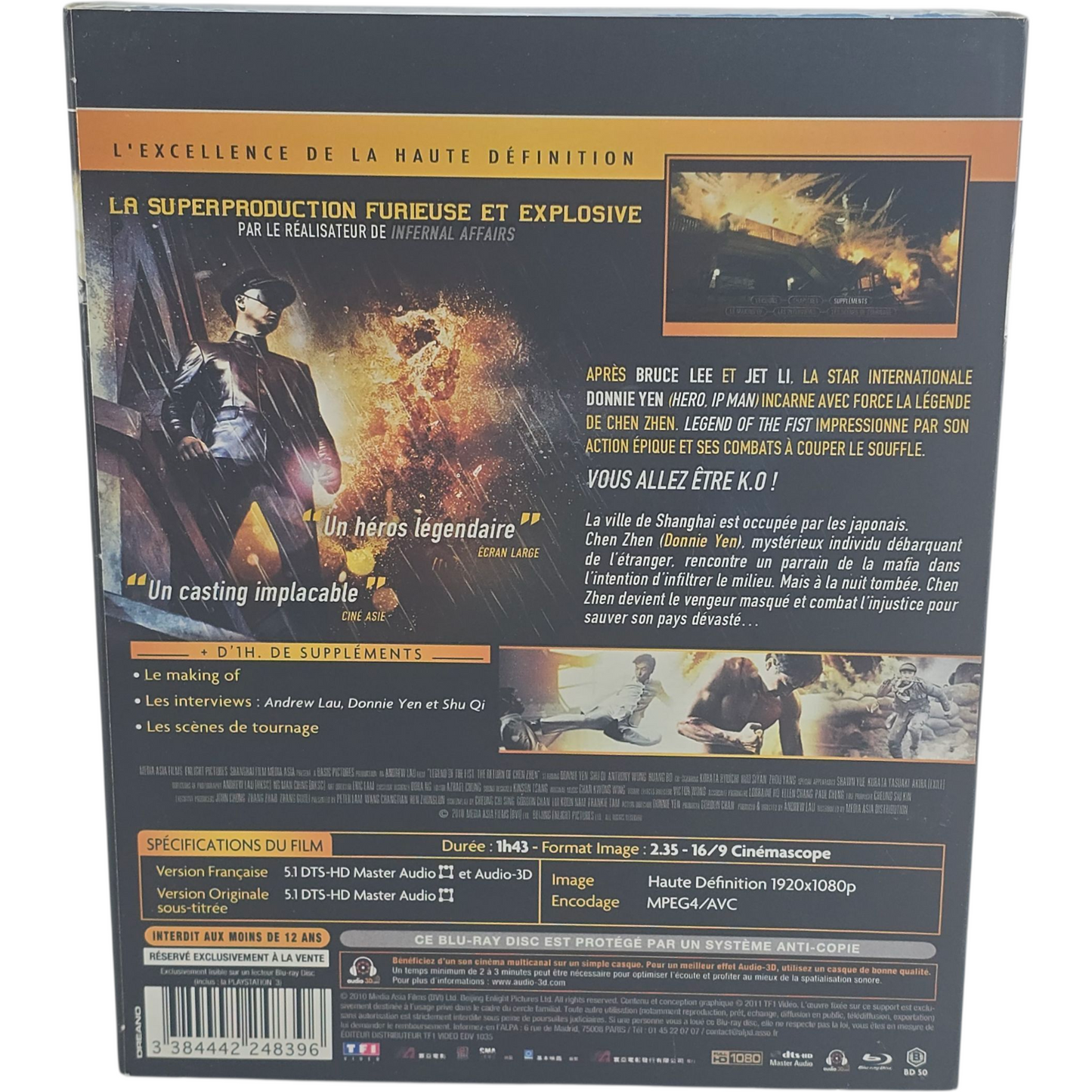 Legend Of The Fist Blu-ray  Wai - Keung Lau Zone B