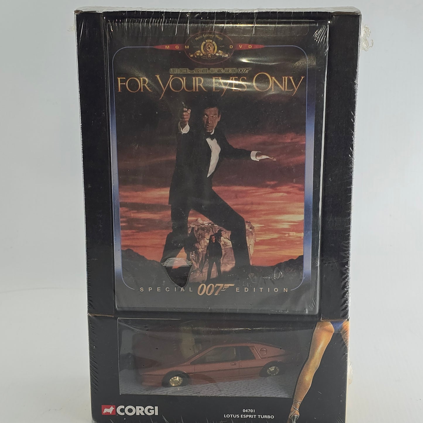 For Your Eyes Only 007 James bond DVD + Corgi Lotus Esprit Turbo (réf. 04701) Z A