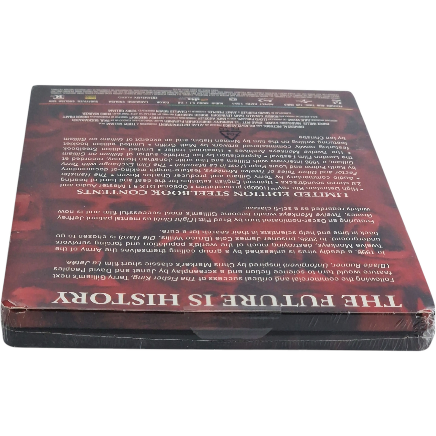 12 Monkeys Blu-ray Steelbook 1995 Bruce  Willis, Brad Pitt  Arrow 2021 Zone A