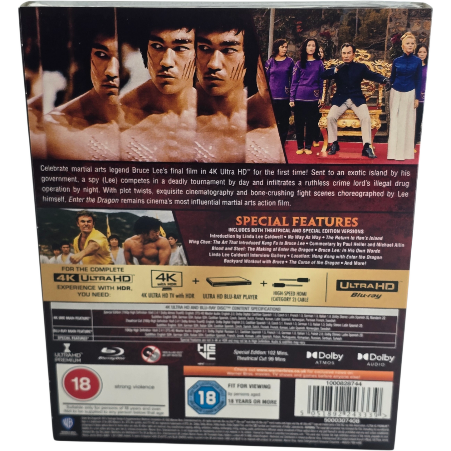 Enter the Dragon 4K Ultra HD + Blu-ray + [étuit]  Bruce Lee ,Zone Libre -18
