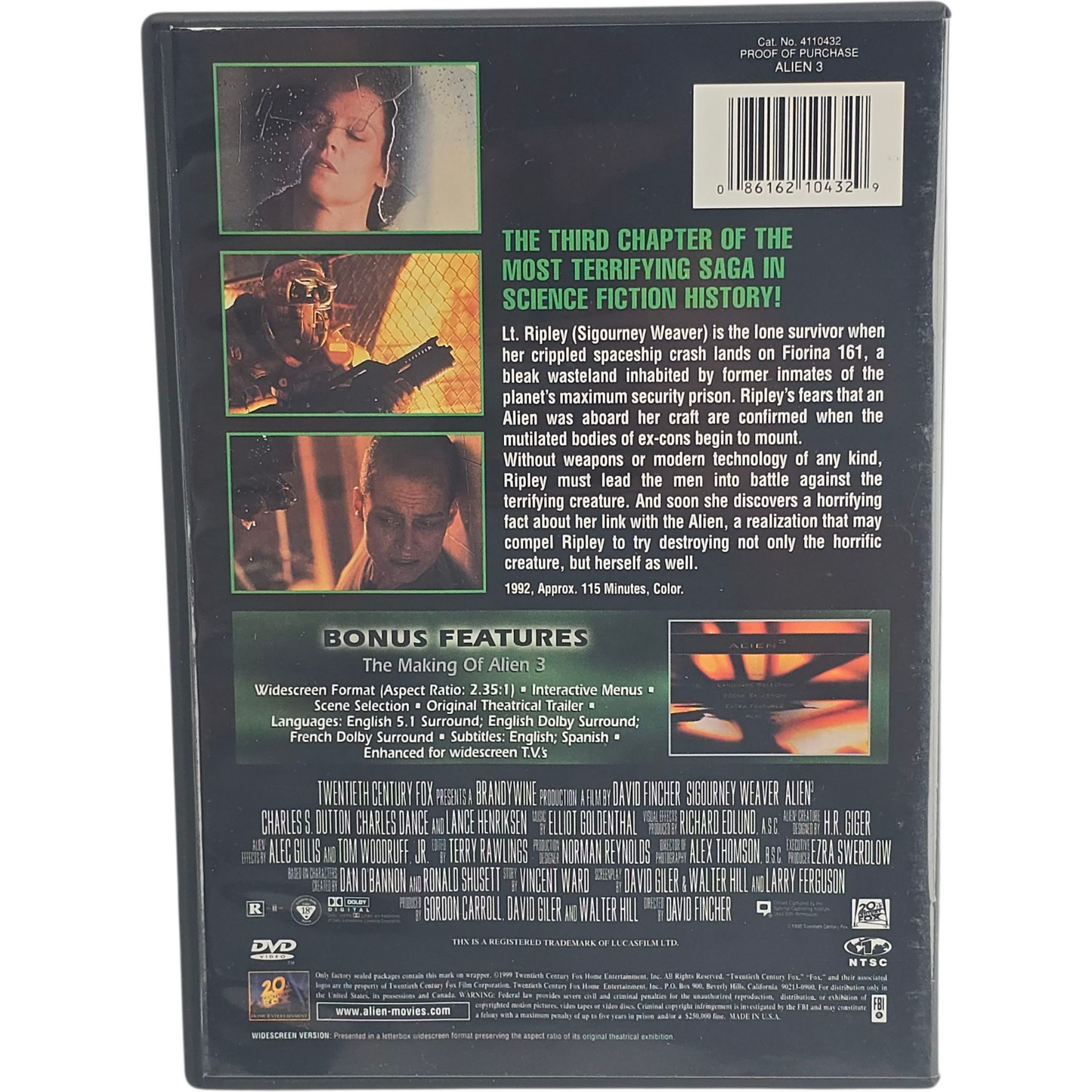 The Alien Legacy DVD  Alien / Aliens / Alien³ / Alien Resurrection Zone 1