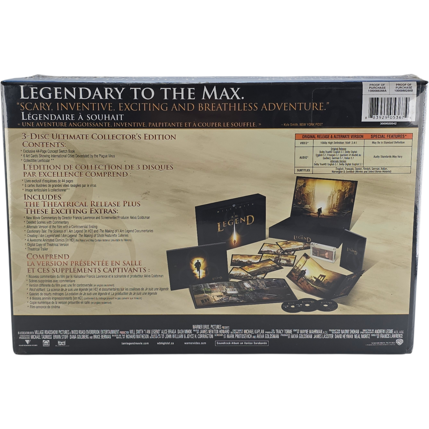 I Am Legend Blu-ray Coffret Ultimate Collector's Edt  Sketch Book Zone A