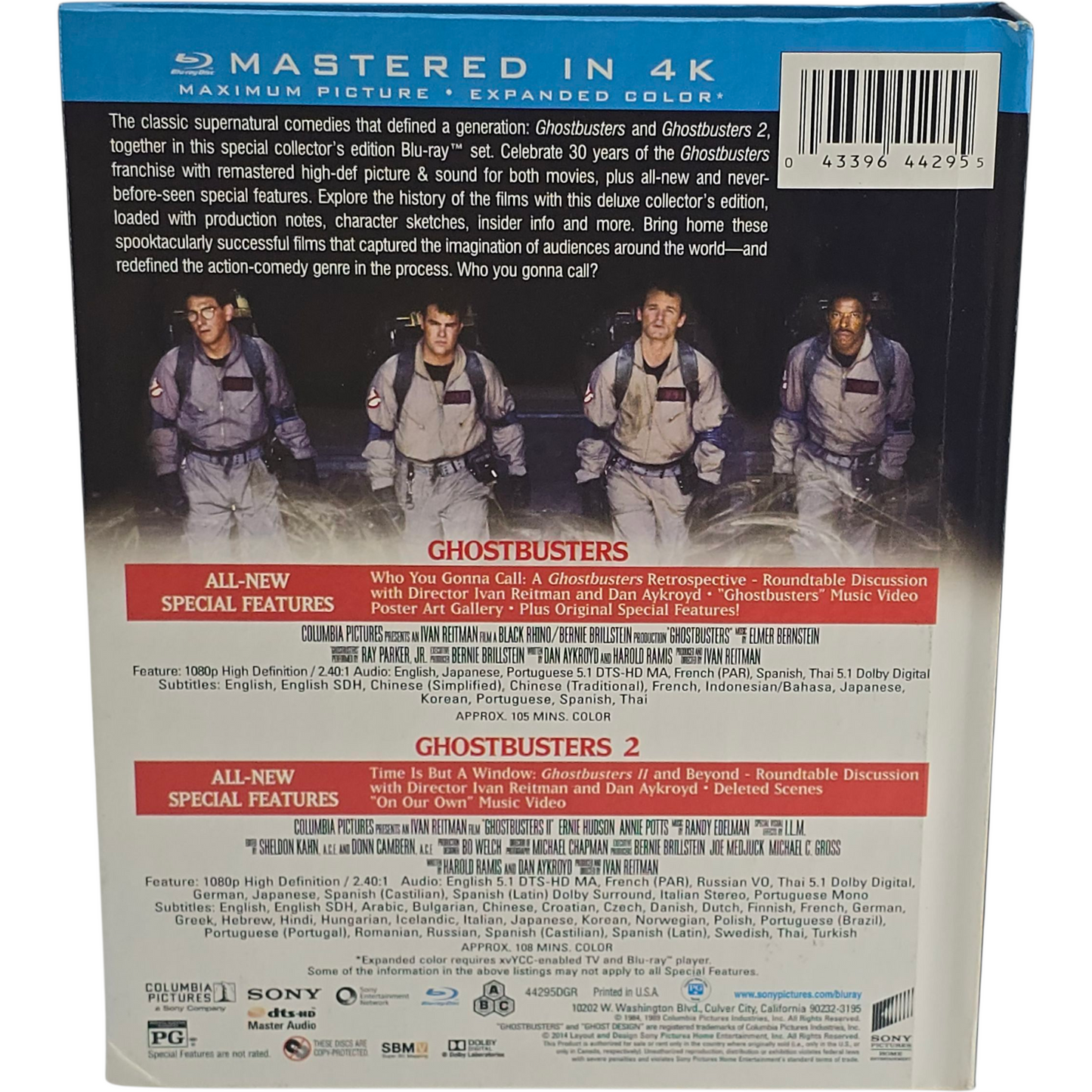 Ghostbusters 1 & 2 Blu-ray DigiBook 2 Films Zone A US Import