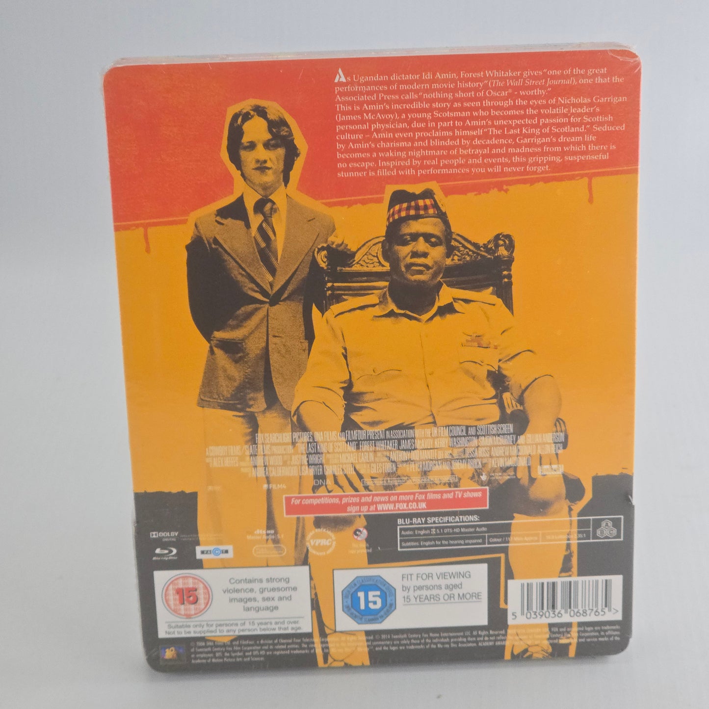 The Last King of Scotland SteelBook Blu-ray Forest Whitaker  Ltd edt Zone B .A