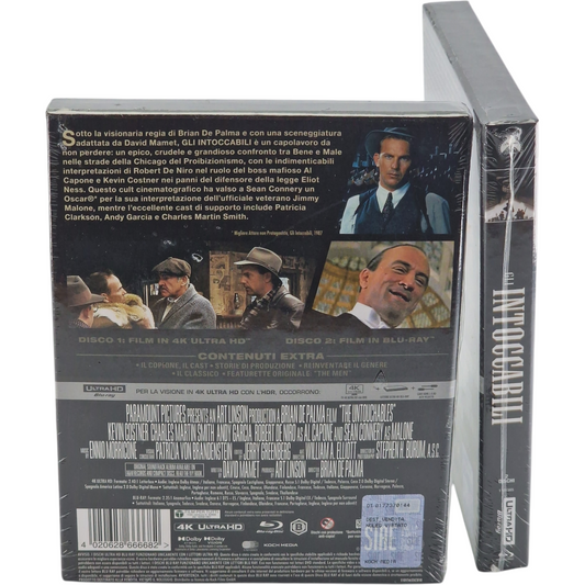 Les Incorruptibles SteelBook 4K Blu-ray Italie VF Zone B Fourreau Kevin Costner